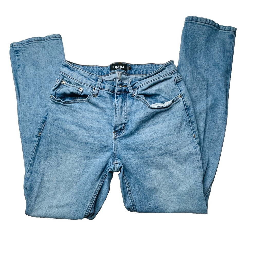 RSQ Slim Straight Men's 28x30‎ Medium Wash Stretch Denim Jeans Stretch